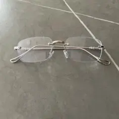 新品　gentlemonster風 y2k 古着 リムレスメガネ シルバー