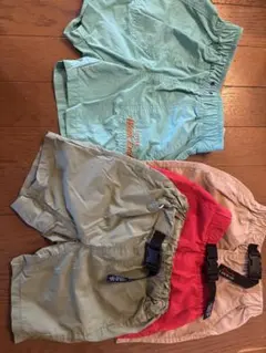 ハーフパンツ 4点セット 水色・赤・ベージュ
