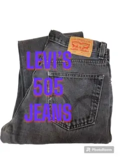 HB282 LEVI'S 505 黒 デニム パンツ W32 L30