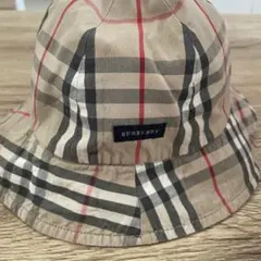 BURBERRY ベージュチェック柄 リバーシブルバケットハットのサムネイル