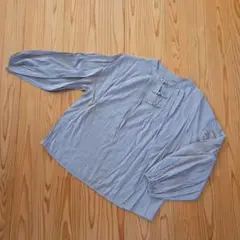 グレー バルーンスリーブ シャツ
