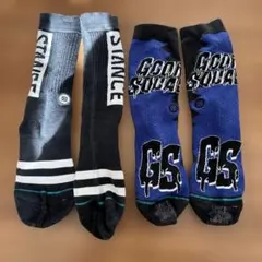 STANCE ブラックとブルーソックスセット