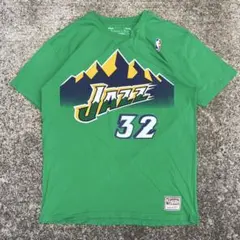 mitchell&ness ユタジャズ 欠番カール マローンさん 古着Tシャツ