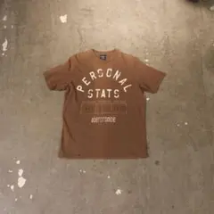 abercrombie&fitch プリントTシャツ 茶色 XL 文字