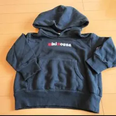 ミキハウス　MIKIHOUSE　パーカー　黒　サイズ90 ロゴ