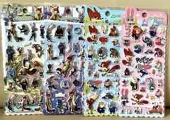 【ズートピア 】3D ぷくぷくシール 4枚セット