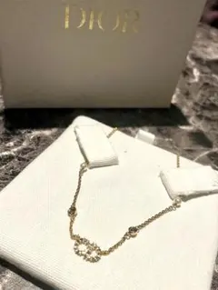 Dior ネックレス Clair D Lune ラインストーン ゴールド パール