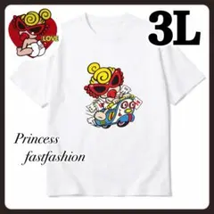 【3L／ホワイト】ヒステリックミニ 半袖Tシャツ 綿100% ／大きいサイズのサムネイル