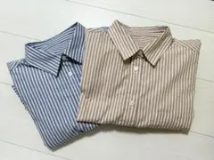 シャツ　ストライプ　2枚セット　GU