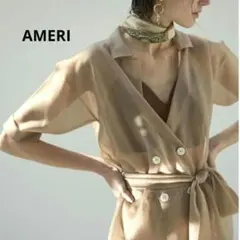 アメリAmeri VINTAGE シースルートップス Ameri VINTAGE - アメリ シースルートップス 花柄 ブラック