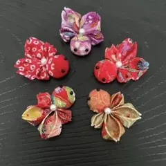 金魚のつまみ細工セット　5個　NO.84