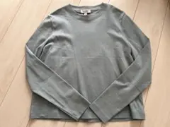 COS コス　レギュラーフィット ヘビーウェイト長袖Tシャツ　ライトブルー