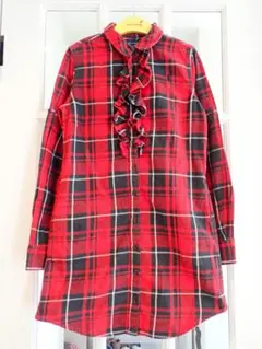 POLO RALPH LAUREN フリル付きチェックワンピース 12