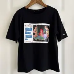 ZARA　Tシャツ　L　黒　ディズニープリンセス　アリエル