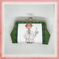 ハンドメイド　がま口ポーチ　ロラライハリス　スクールレディ