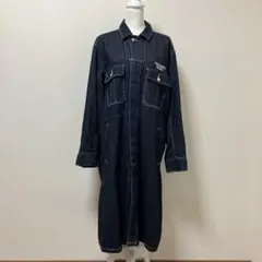 刺繍デニムワンピース