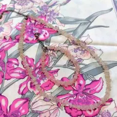 ローズクォーツ ネックレスとブレスレットセット