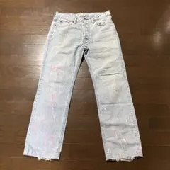 Levi's W318 リーバイス デニムパンツ ジーンズ ペイント加工 L