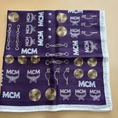 エムシーエム　MCM ハンカチ パープル 総柄　レトロのサムネイル