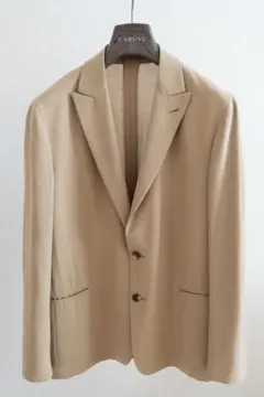 【美品】CARUSO　テーラードジャケット　ponza　カーキ　大きいサイズ50 CARUSO｜カルーゾの通販 - ZOZOTOWN