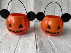 ミッキーマウス　ハロウィンかぼちゃバケツ　2個セット