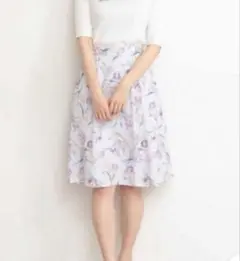 プロポ　チューリップ柄膝丈スカート　美品