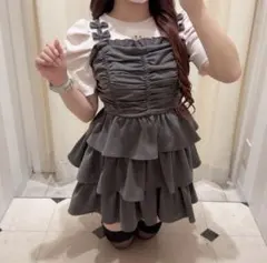 evelyn リボンキャミギャザーワンピース