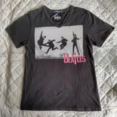 The Beatles VネックTシャツ ブラック