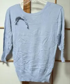 リボン付きライトブルーカーディガン Sサイズ