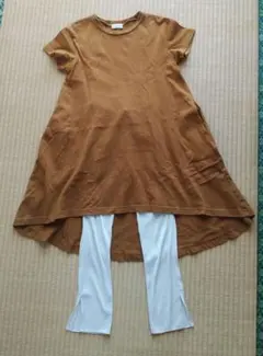 【出品は10/10まで】ブランシェス　秋色カラー　半袖ワンピース　130