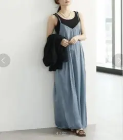 AMERICAN HOLIC Vネックサテンキャミワンピース