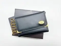 ほぼ未使用　美品　ダンヒル　オックスフォード　ロゴ　6連　キーケース　黒