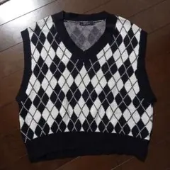 【美品】CHIP CLIP　アーガイル柄　ベスト　Ｌ