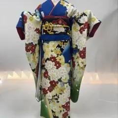 振袖 フルセット 着物 新品 成人式 結婚式 紺 派手 袋帯 正絹 長襦袢 