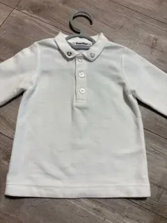 familiar ホワイト 長袖ポロシャツ90cm