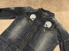 レア 未使用 PPFM スカルストレッチデニム オーバーオール つなぎ スカルのサムネイル