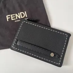 FENDI　フェンディ　クラッチバッグ　セレリア　レザー　黒　ブラック　ステッチ