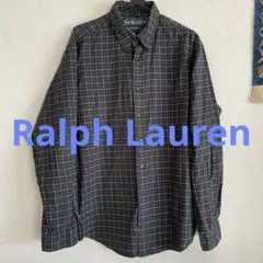 USA古着90sラルフローレン刺繍ロゴBDシャツビッグシルエットゆるだぼXL