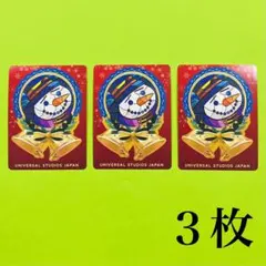 【美品 匿名配送】USJ クリスマス ステッカー 【スノーマン】非売品シール
