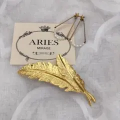 ARIES MIRAGE 星ピアス フェザーバレッタ ヘアアクセサリー 2点