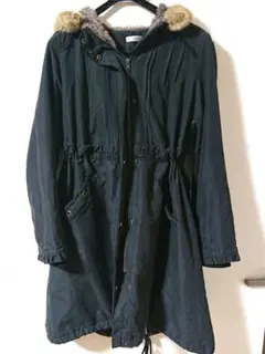 axes femme アクシーズファム モッズコート ブラック ファー付き L