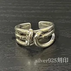 リング　シルバー925刻印　タイデザイン　アメキシカンアクセサリー　ヴィンテージ