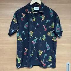 beams 柄シャツ　黒のサムネイル