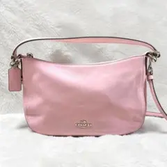 COACH 2WAY ショルダーバッグ ピンク レザー 斜め掛け37018