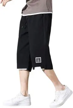 新品　ハーフパンツ メンズ 半ズボン 夏 短パン 黒