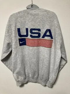 90s ナイキ オクラホマ ロゴ刺繍 スウェットトレーナー グレー灰色2XL