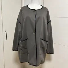 チャオパニック　パイピングノーカラーコート