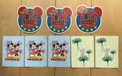 ディズニー 1st RIDEシール3枚＋ディズニーストアじゃんけんカード 限定