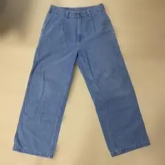 GU メンズ デニムバギースラックス　ブルー　Sサイズ