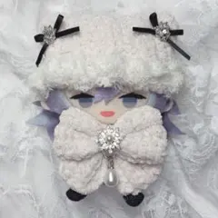 【No.443】にじぱぺっと 猫耳ニット帽×リボンマフラー(snow)